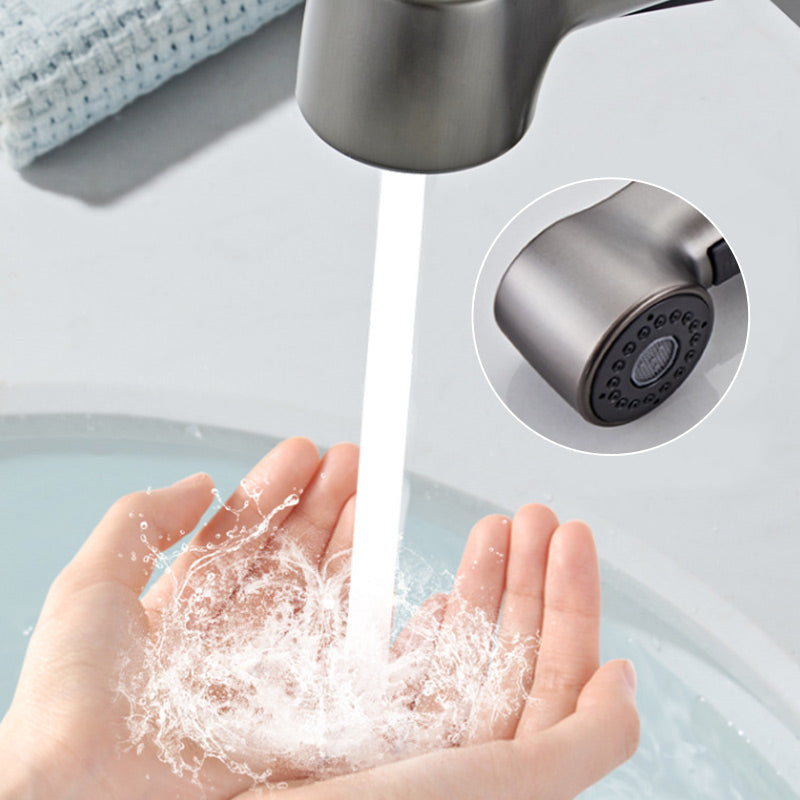 1 Hole Bathroom Faucet with Pull Out Sprayer