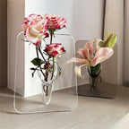 ⏳Time-Limited Special⏰Photo Frame Shaped Clear Flower Vase – Nordic Style, Acrylic, Desktop Decor ✨