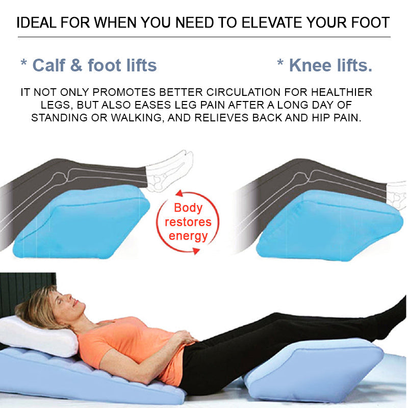 💥🛏️Inflatable Leg Pillows On The Bed To Prevent Varicose Veins