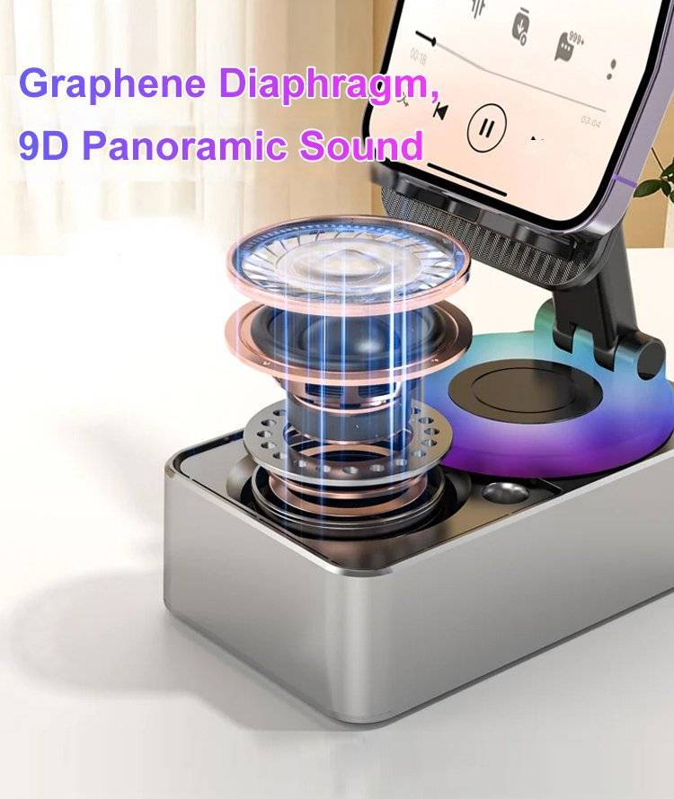 🔥Bluetooth Audio Power Phone Holder🎵🔋For mobile phones and tablets