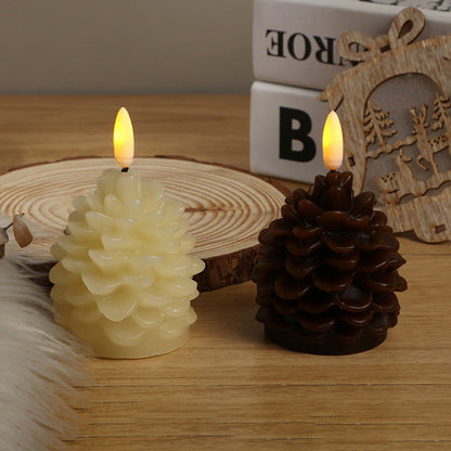 🎅🎄Flameless LED Pine Cone Candles for Holiday Decor