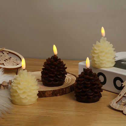 🎅🎄Flameless LED Pine Cone Candles for Holiday Decor