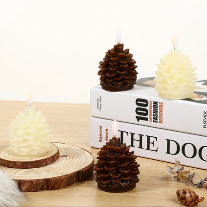 🎅🎄Flameless LED Pine Cone Candles for Holiday Decor