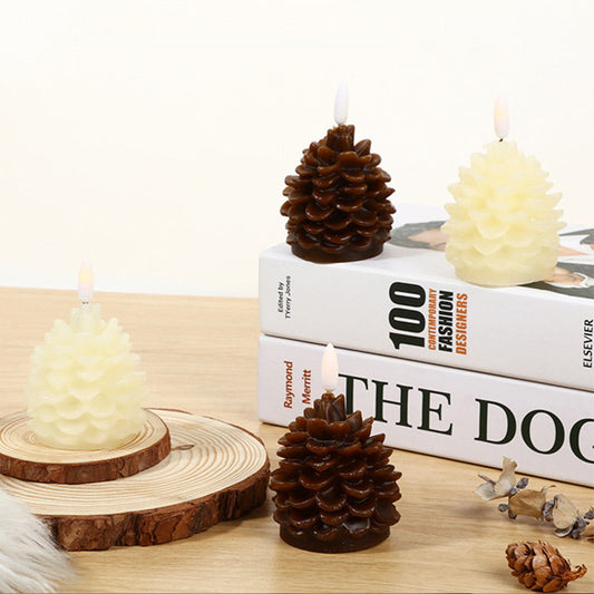 🎅🎄Flameless LED Pine Cone Candles for Holiday Decor