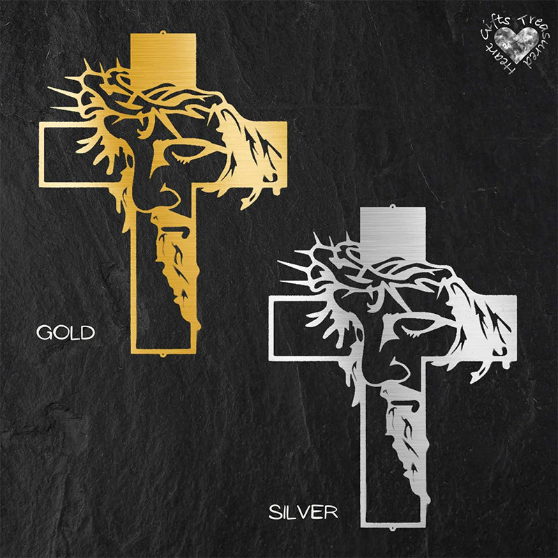 ✝️Metal Jesus and Cross Wall Art: Christian Home Decor🎄