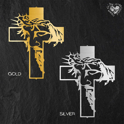 ✝️Metal Jesus and Cross Wall Art: Christian Home Decor🎄