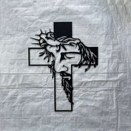 ✝️Metal Jesus and Cross Wall Art: Christian Home Decor🎄