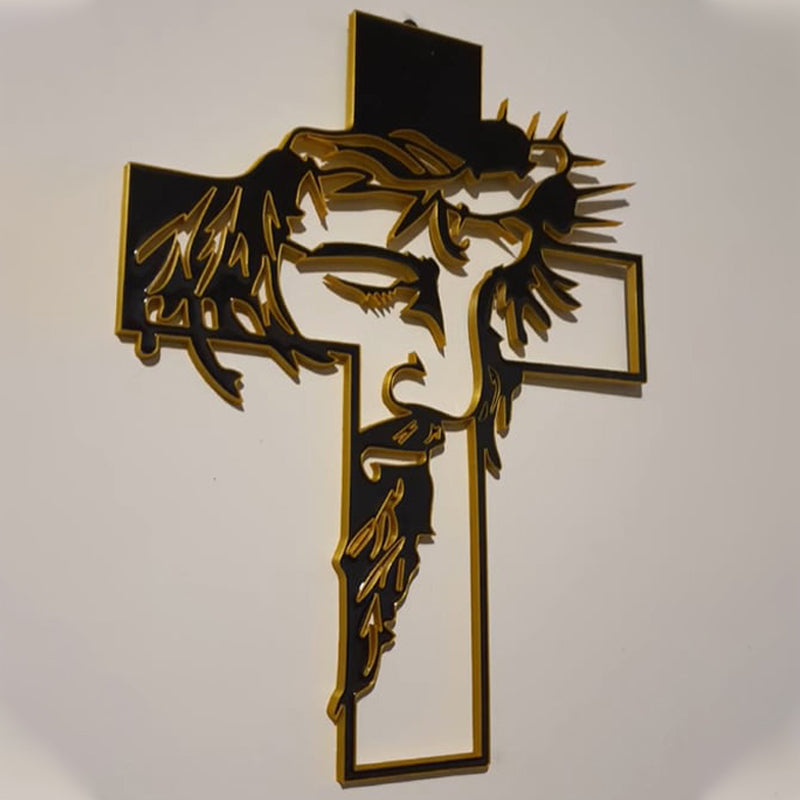 ✝️Metal Jesus and Cross Wall Art: Christian Home Decor🎄