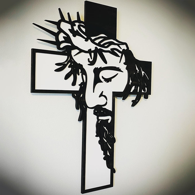 ✝️Metal Jesus and Cross Wall Art: Christian Home Decor🎄