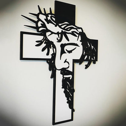 ✝️Metal Jesus and Cross Wall Art: Christian Home Decor🎄