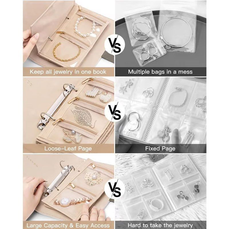 📢📢Buy 2 get 1 free !! 🌿Elegant Portable Checkered Jewelry Storage Bag✨