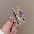 Amber Butterfly Hair Claw Clip