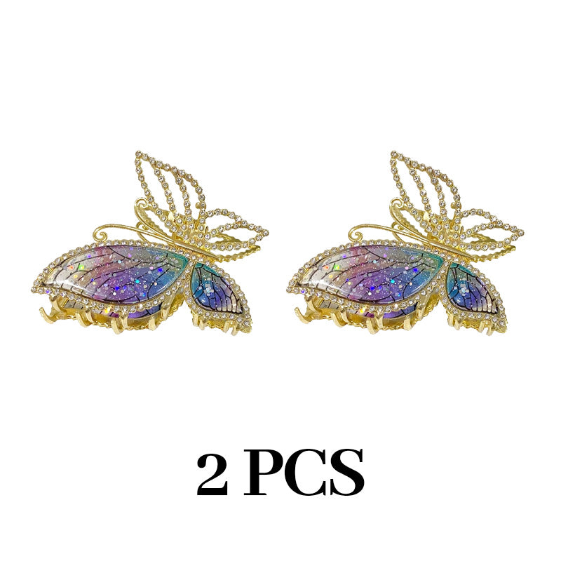 Amber Butterfly Hair Claw Clip