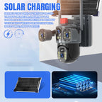 🎥 Triple-Lens Solar 360° Dome Camera