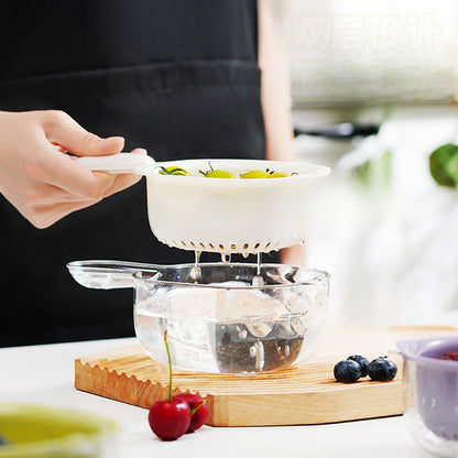 Multi-function Handheld Dual-Layer Draining Basket
