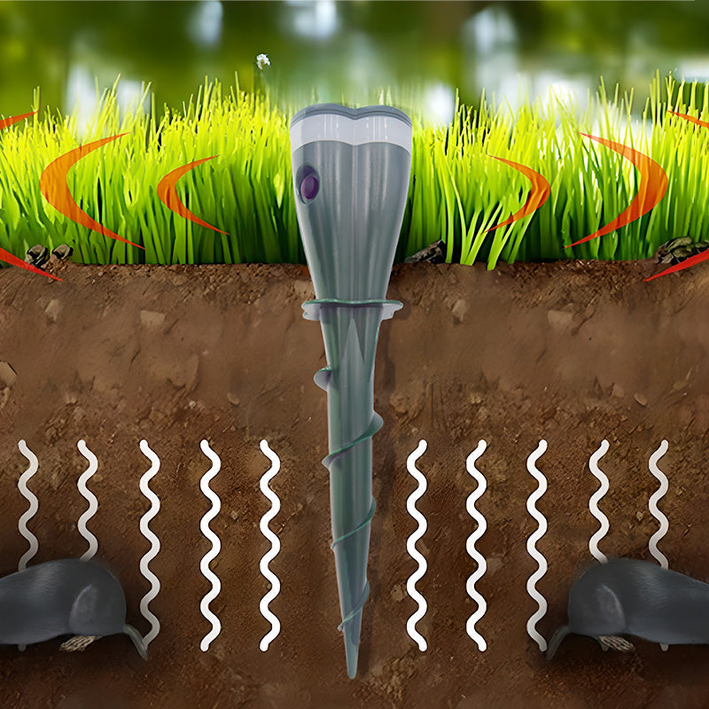 🌸 Solar Powered Waterproof Screw Mole Repellent