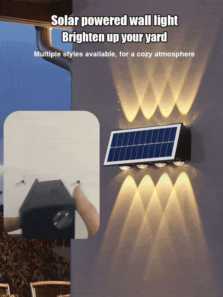 💡  ☀️ Solar Powered Wall Light – Auto On/Off, Weatherproof & Energy Saving 🏡