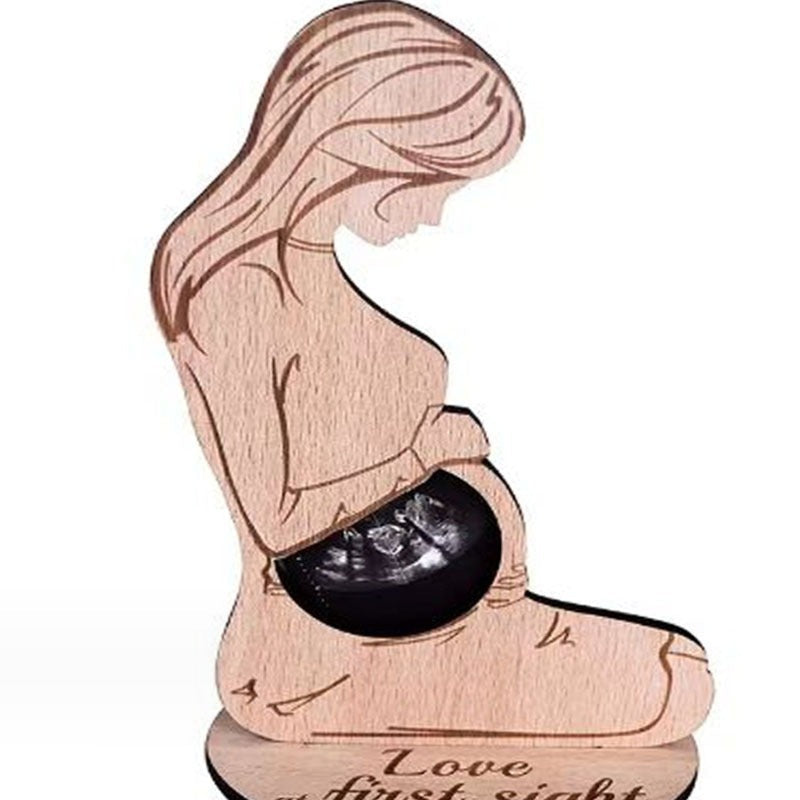 Wooden Baby Ultrasound Photo Frame