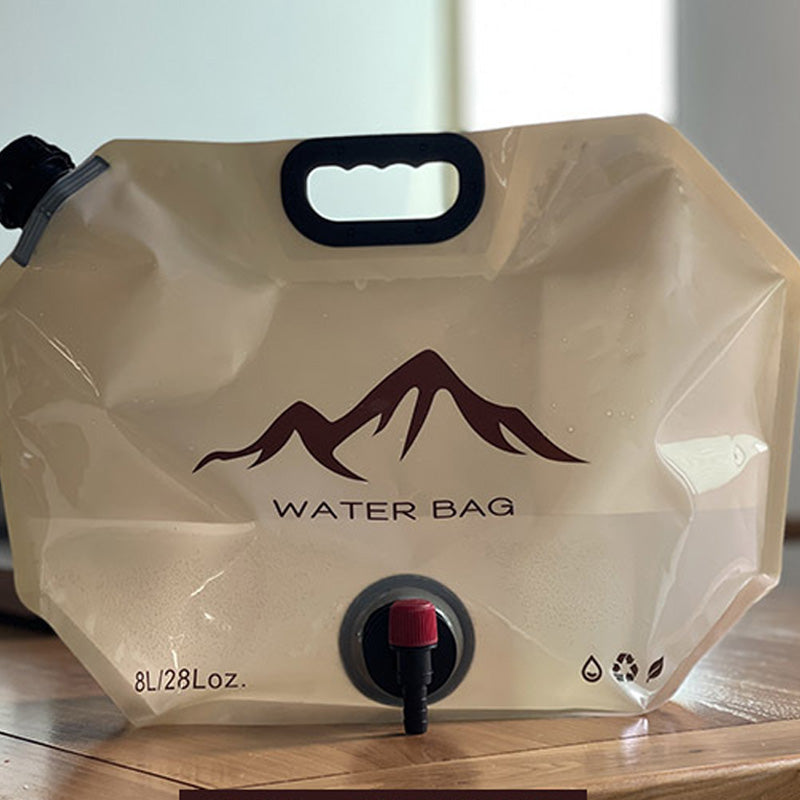 🏕️ Outdoor Collapsible Water Container Bag – 8L Capacity, Knob Faucet, Foldable 🌲