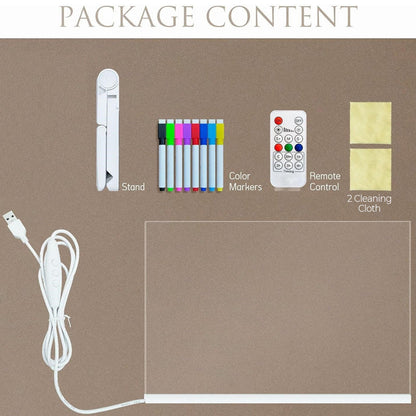 Illuminated LED Message Writing Board