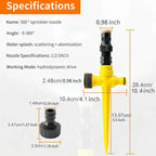 🏡BUY 2 GET 1 FREE✨360° Rotation Auto Irrigation System Garden Lawn Sprinkler Patio