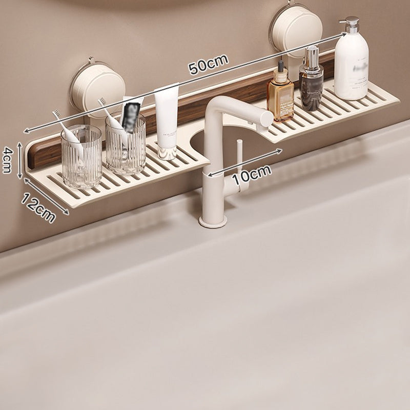 💥 Walnut Suction Cup Bathroom Shelf