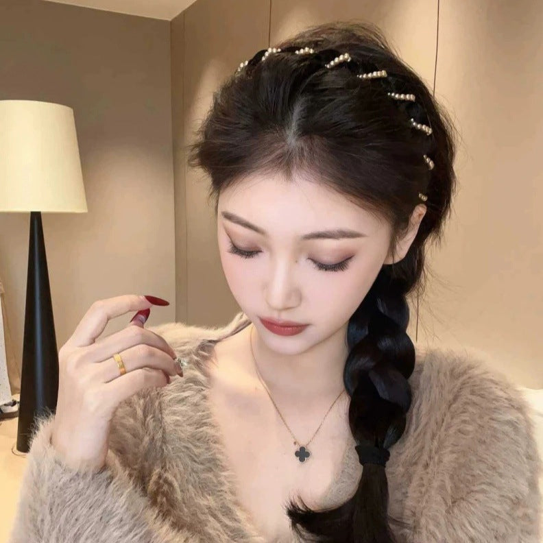 🔥Vintage High Cranium Artificial Pearl Hairband