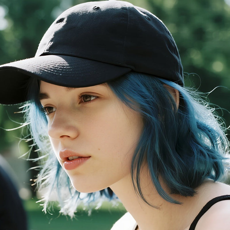 2-in-1 Curly Hair Baseball Cap Wig