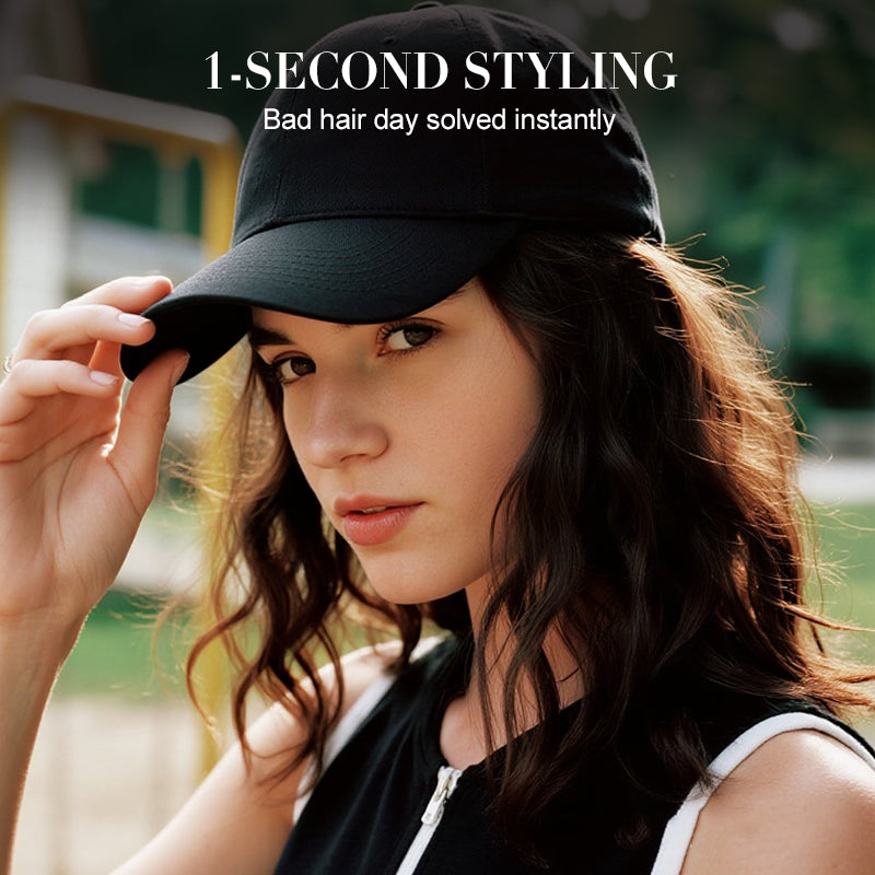 2-in-1 Curly Hair Baseball Cap Wig