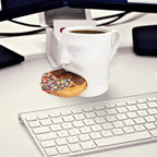 Face Design Ceramic Mug with Biscuit Pocket Holder