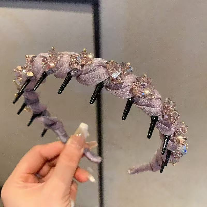 Rhinestone Headband with Teeth for Women