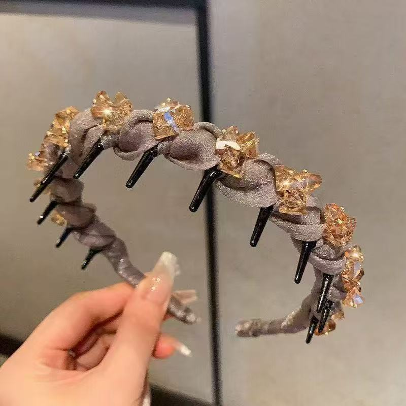 Rhinestone Headband with Teeth for Women