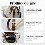 👜  Color-Blocked Bag – Stylish, Metal Hardware, Multi-Way 🧳