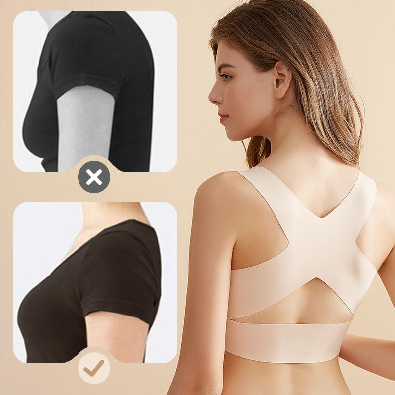 ⚡Front Closure Cross-Back Wireless Posture Bra