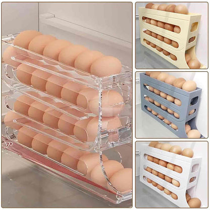 🎉 Automatic Rolling Egg Holder for Fridge 🥚