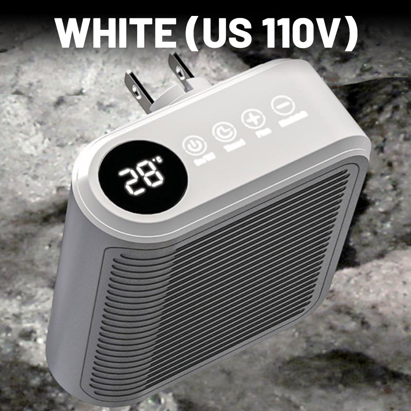 800W Wall Outlet Space Heater - Adjustable Thermostat with 4 Timer Settings & Overheat Protection for Office/Bedroom 🕒🌡️