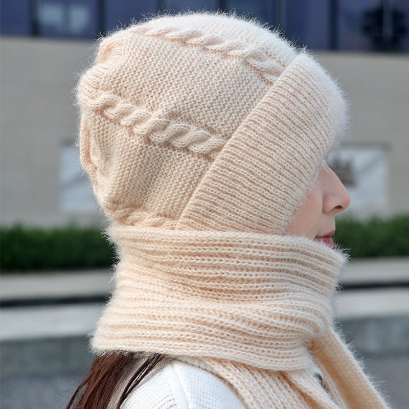 All-in-One Knit Hat & Scarf