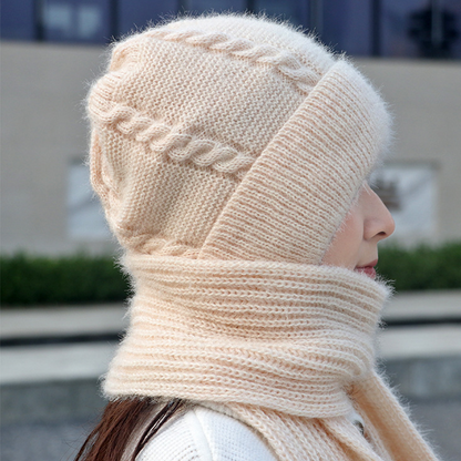 All-in-One Knit Hat & Scarf
