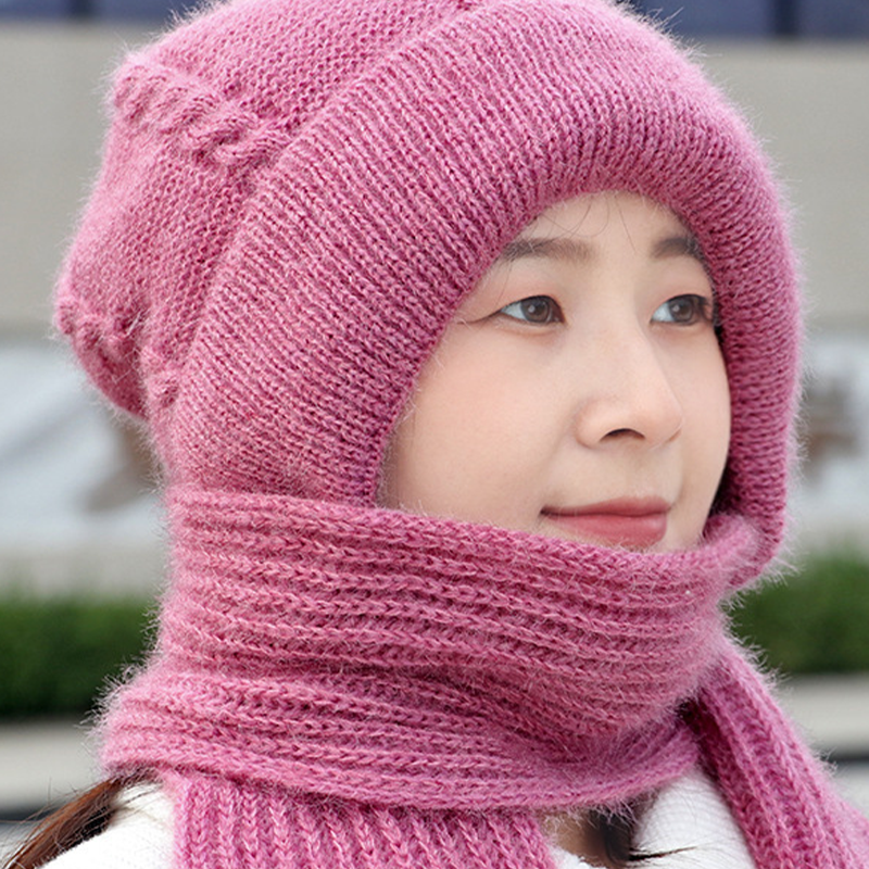 All-in-One Knit Hat & Scarf
