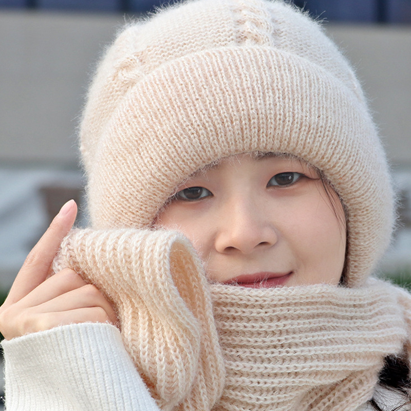 All-in-One Knit Hat & Scarf
