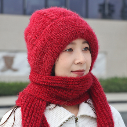 All-in-One Knit Hat & Scarf