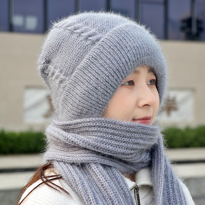 All-in-One Knit Hat & Scarf