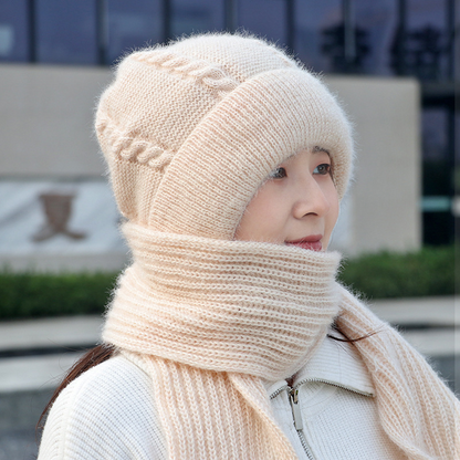 All-in-One Knit Hat & Scarf