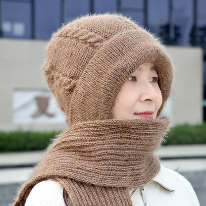 All-in-One Knit Hat & Scarf