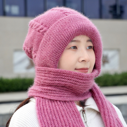 All-in-One Knit Hat & Scarf
