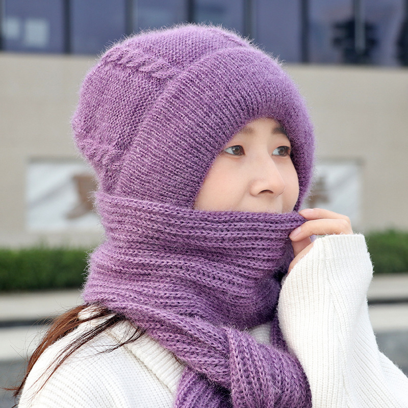 All-in-One Knit Hat & Scarf