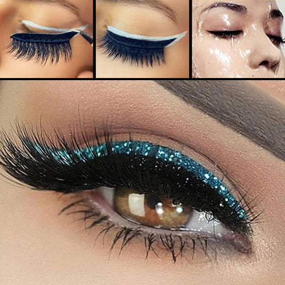 2 in 1 Eye Shadow and Eyelash Stickers with Glitter
