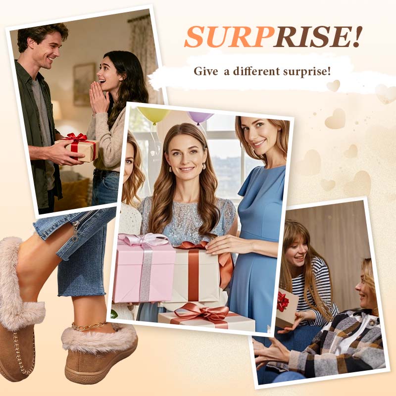 🍂Fuzzy Closed Back Slippers for Women