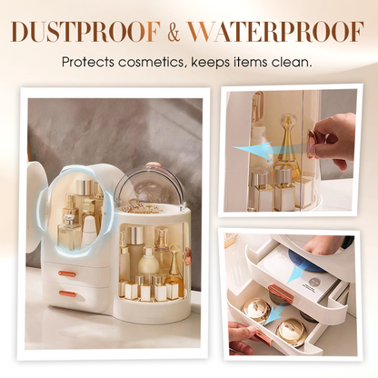 Large Makeup Organizer with LED Mirror