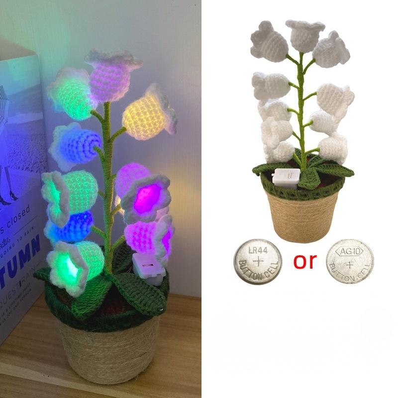 Lily Glow Crochet Lamp